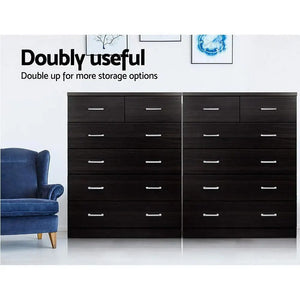 Artiss Tallboy 6 Drawers Storage Cabinet - Walnut Deals499