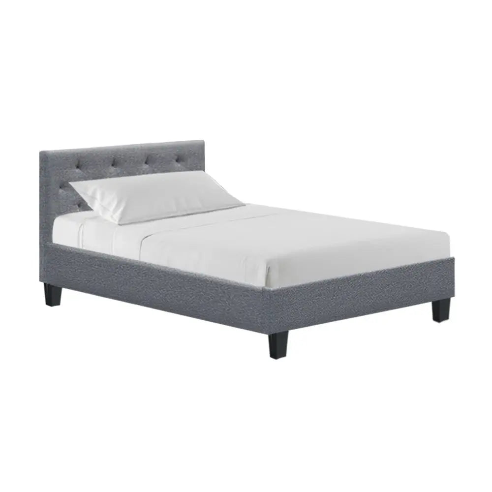 Artiss Vanke Bed Frame Fabric- Grey Single Deals499