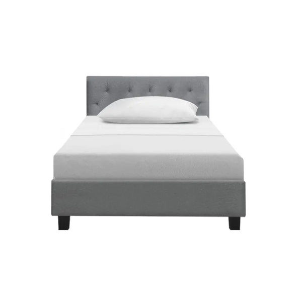 Artiss Vanke Bed Frame Fabric- Grey Single Deals499