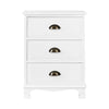 Artiss Vintage Bedside Table Chest Storage Cabinet Nightstand White Deals499
