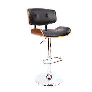 Artiss Wooden Gas Lift Bar Stool - Black and Chrome Deals499