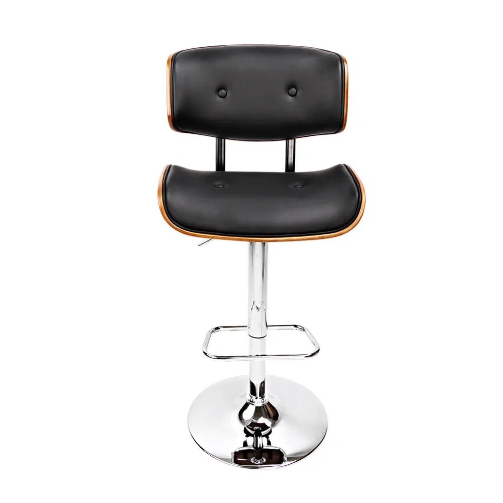Artiss Wooden Gas Lift Bar Stool - Black and Chrome Deals499