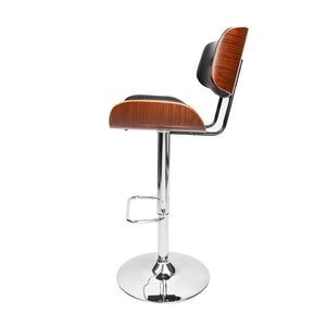 Artiss Wooden Gas Lift Bar Stool - Black and Chrome Deals499