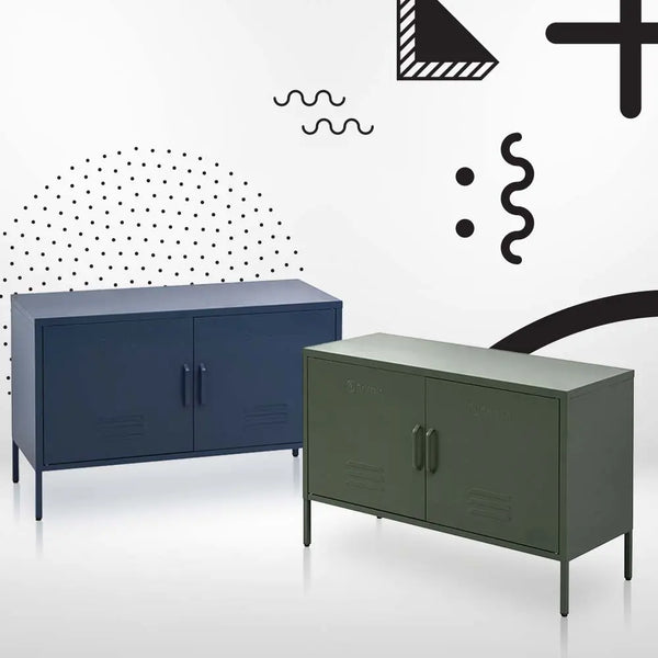 ArtissIn Base Metal Locker Storage Shelf Organizer Cabinet Buffet Sideboard Green Deals499
