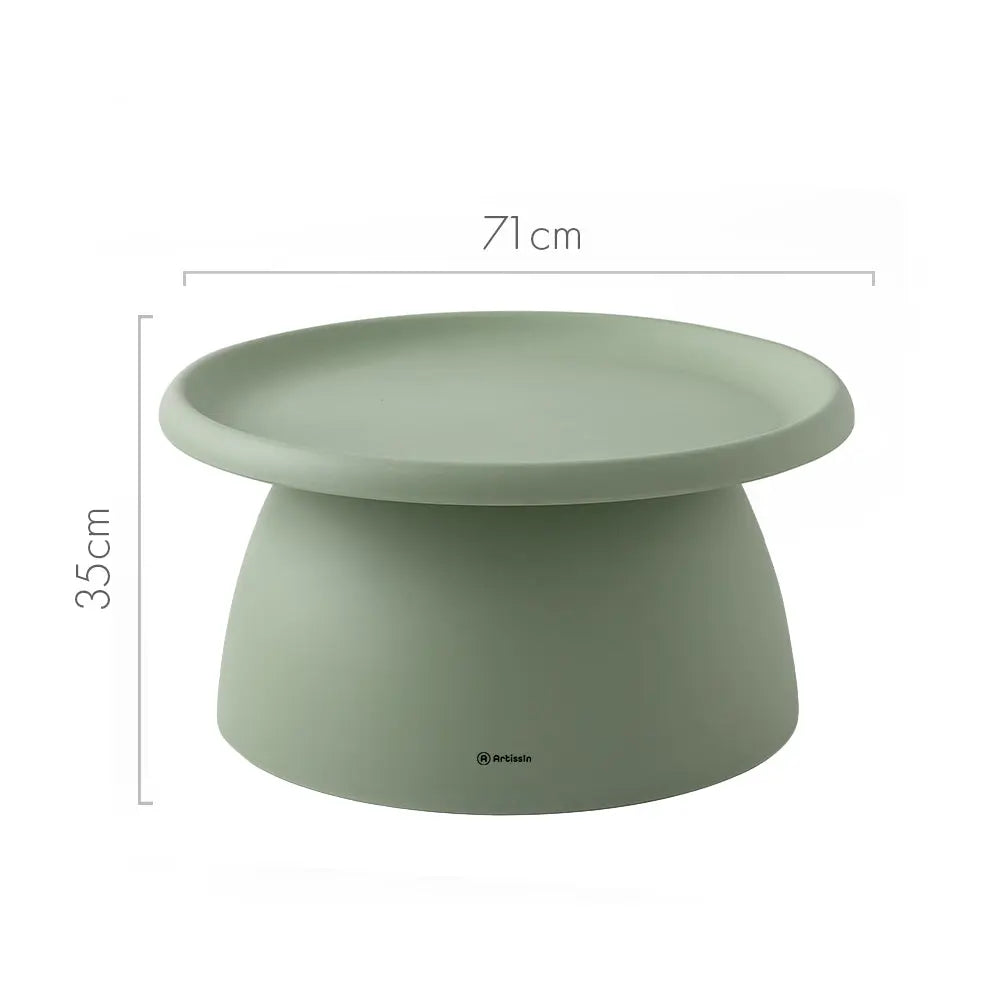 ArtissIn Coffee Table Mushroom Nordic Round Large Side Table 70CM Green Deals499