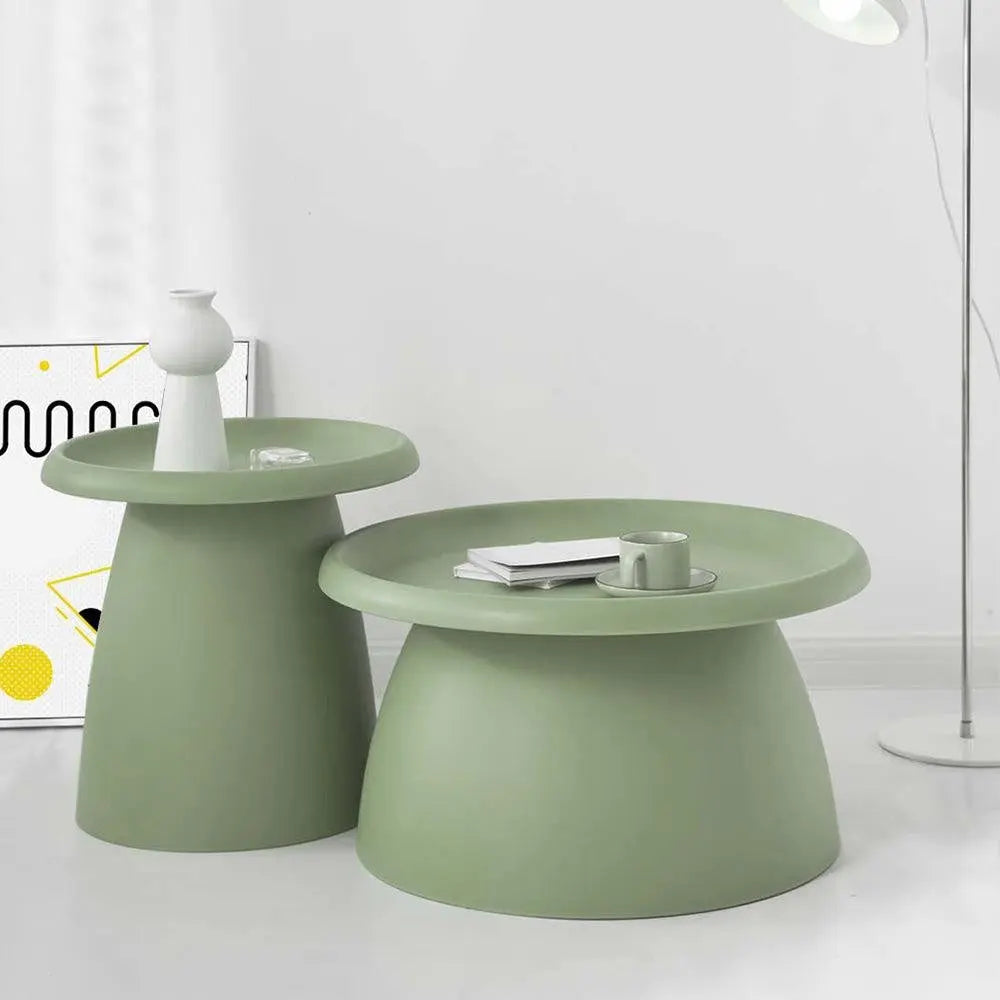 ArtissIn Coffee Table Mushroom Nordic Round Large Side Table 70CM Green Deals499