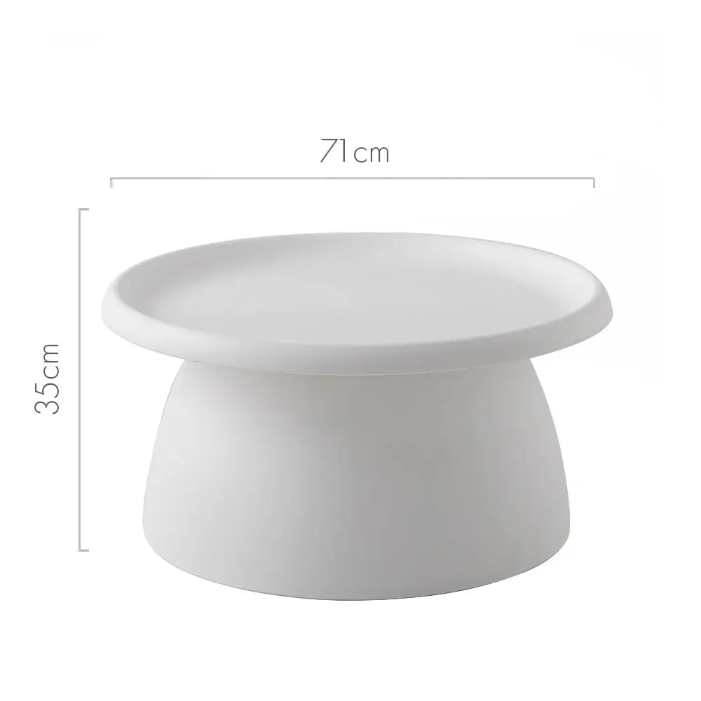 ArtissIn Coffee Table Mushroom Nordic Round Large Side Table 70CM White Deals499