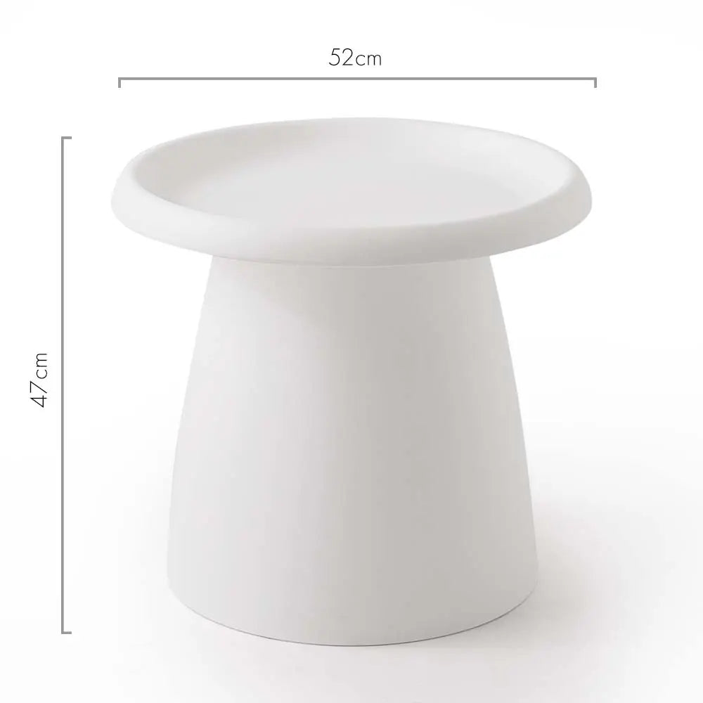 ArtissIn Coffee Table Mushroom Nordic Round Small Side Table 50CM White Deals499