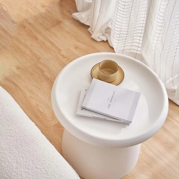 ArtissIn Coffee Table Mushroom Nordic Round Small Side Table 50CM White Deals499