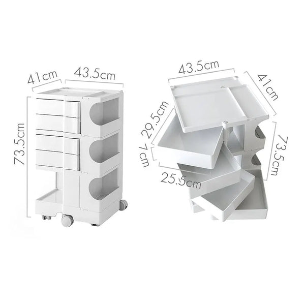 ArtissIn Replica Boby Trolley Storage Drawer Cart Shelf Mobile 5 Tier White Deals499