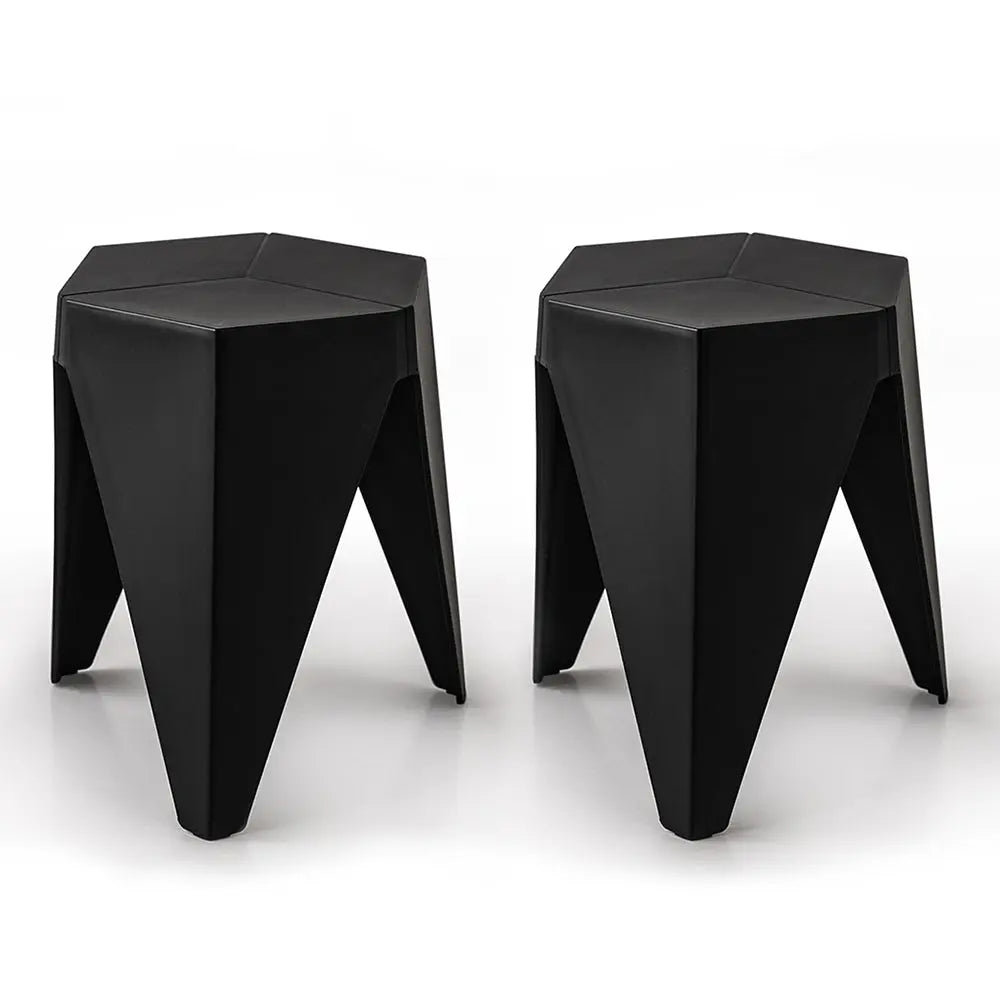 ArtissIn Set of 2 Puzzle Stool Plastic Stacking Stools Chair Outdoor Indoor Kitchen Dining Deals499