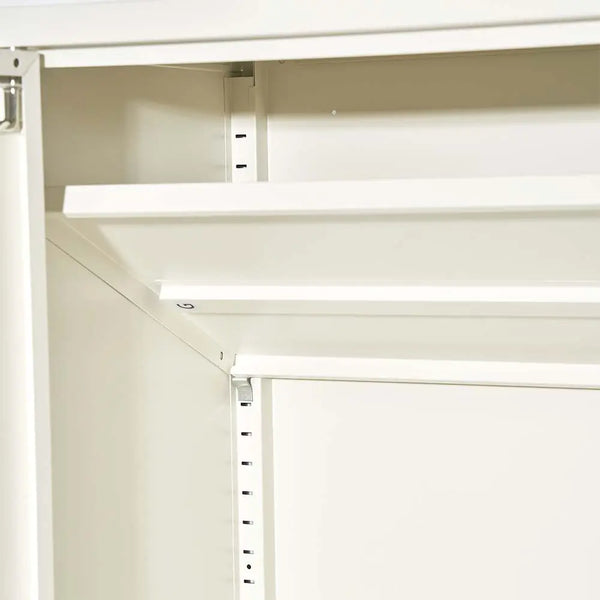 ArtissIn Sweetheart Metal Locker Storage Shelf Organizer Cabinet Buffet Sideboard White Deals499
