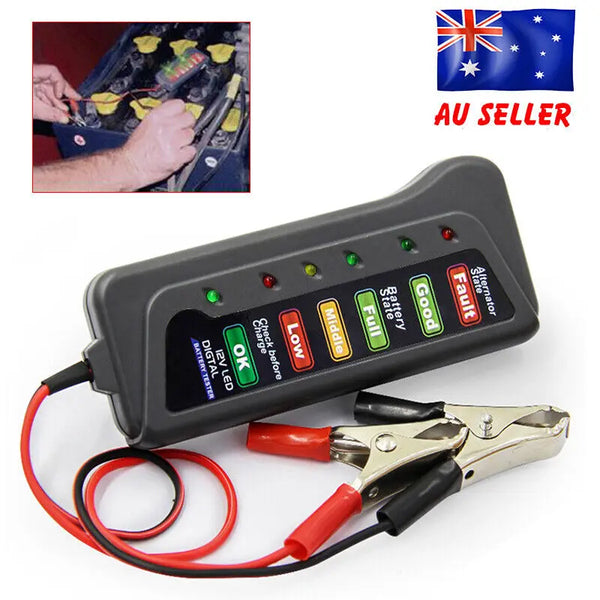 Car Battery Tester Automotive 12V Digital Testing Tool Voltage Analyzer Checker from Deals499 at Deals499