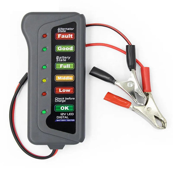Car Battery Tester Automotive 12V Digital Testing Tool Voltage Analyzer Checker from Deals499 at Deals499