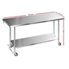 Cefito 1829 x 762mm Commercial Stainless Steel Kitchen Bench with 4pcs Castor Wheels Deals499