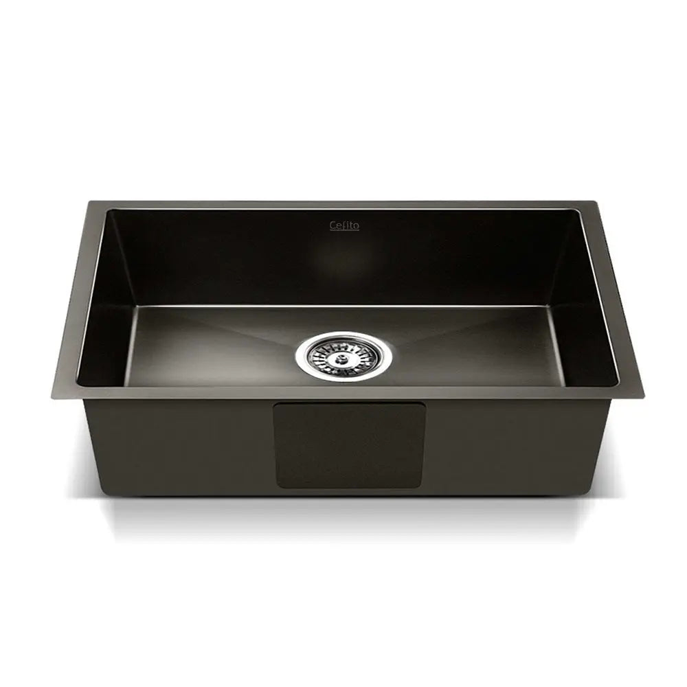Cefito 30cm x 45cm Stainless Steel Kitchen Sink Under/Top/Flush Mount Black Deals499