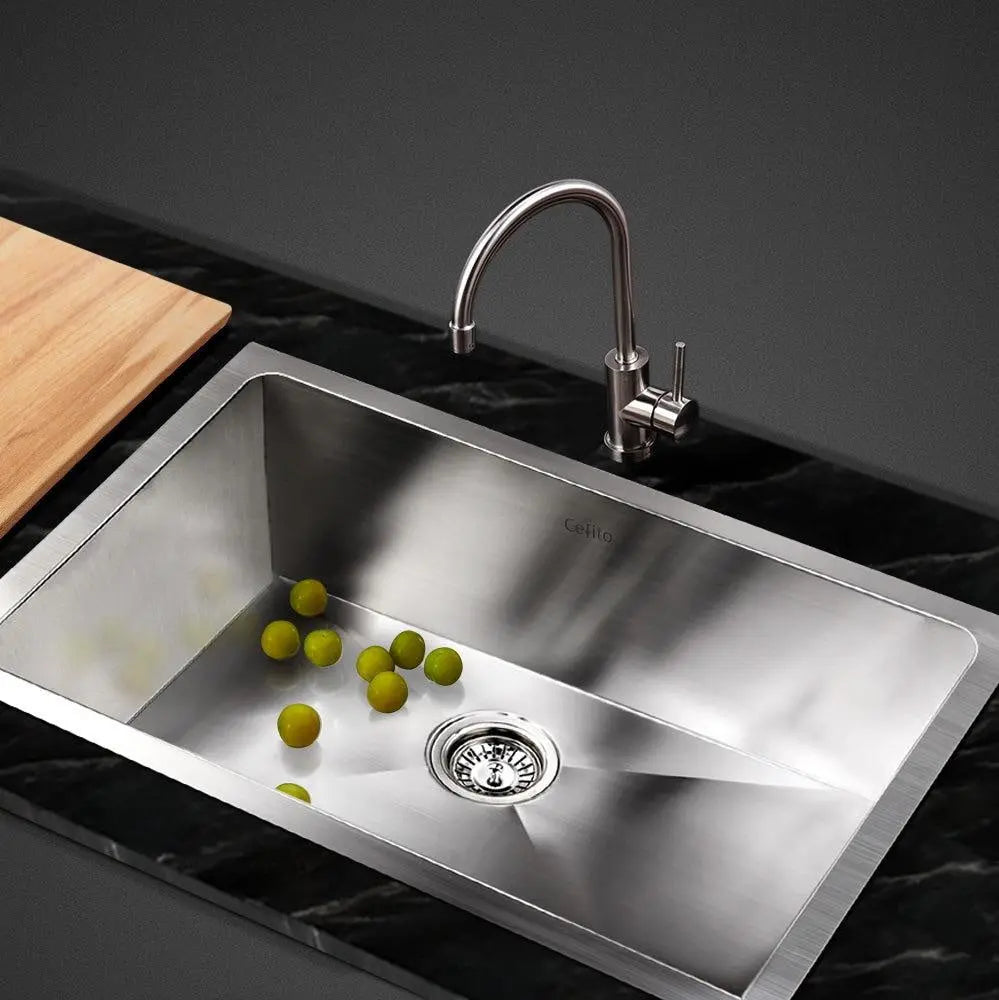 Cefito 30cm x 45cm Stainless Steel Kitchen Sink Under/Top/Flush Mount Silver Deals499