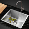 Cefito 36cm x 36cm Stainless Steel Kitchen Sink Under/Top/Flush Mount Silver Deals499