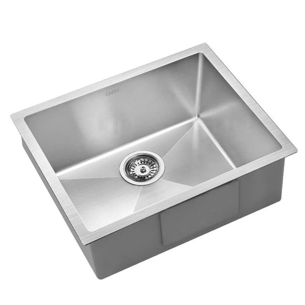 Cefito 54cm x 44cm Stainless Steel Kitchen Sink Under/Top/Flush Mount Black Deals499