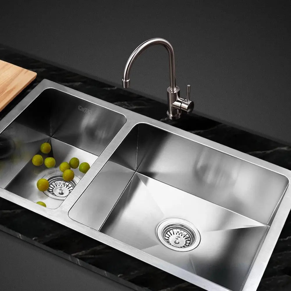Cefito 71cm x 45cm Stainless Steel Kitchen Sink Under/Top/Flush Mount Silver Deals499