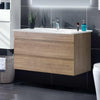 Cefito 900mm Bathroom Vanity Cabinet Wash Basin Unit Sink Storage Wall Mounted Oak White Deals499
