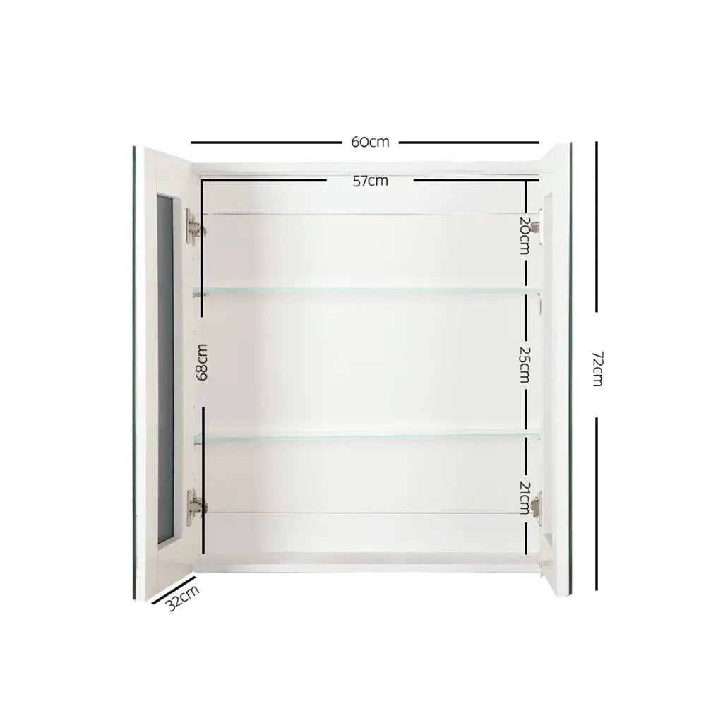Cefito Bathroom Vanity Mirror with Storage Cabinet - White Deals499