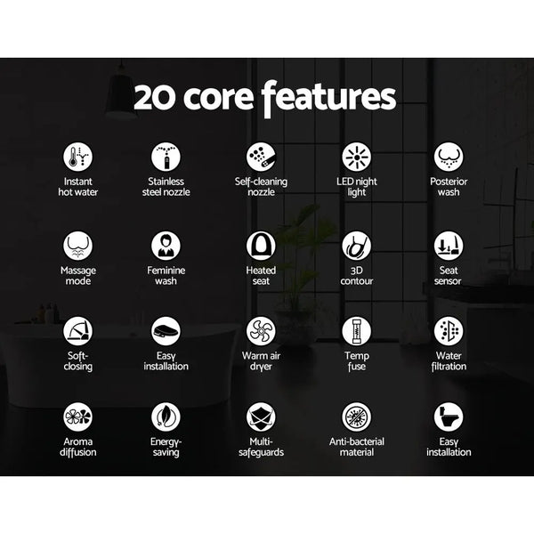 Cefito Bidet Electric Toilet Seat Cover Electronic Seats Smart Wash Night Light Deals499