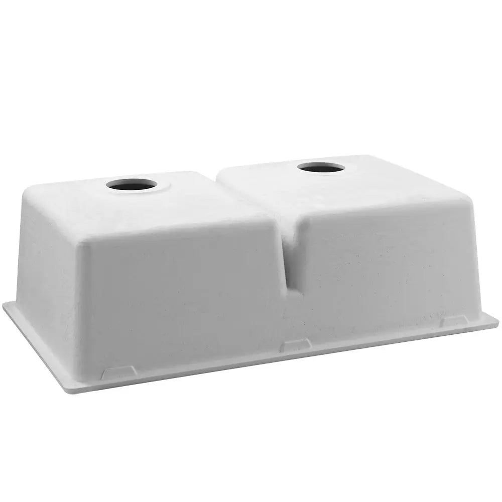 Cefito Stone Kitchen Sink 790X460MM Granite Under/Topmount Basin Double Bowl White Deals499