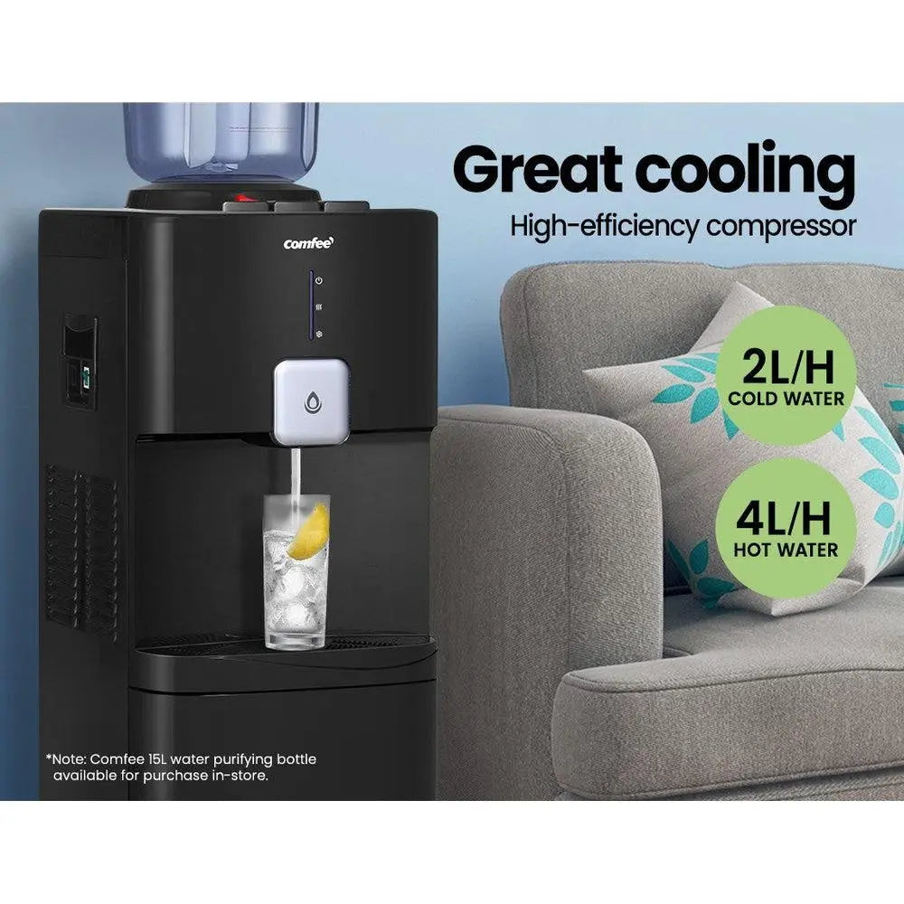 Comfee Water Dispenser Cooler Hot Cold Taps Purifier Stand 20L Cabinet Black Deals499