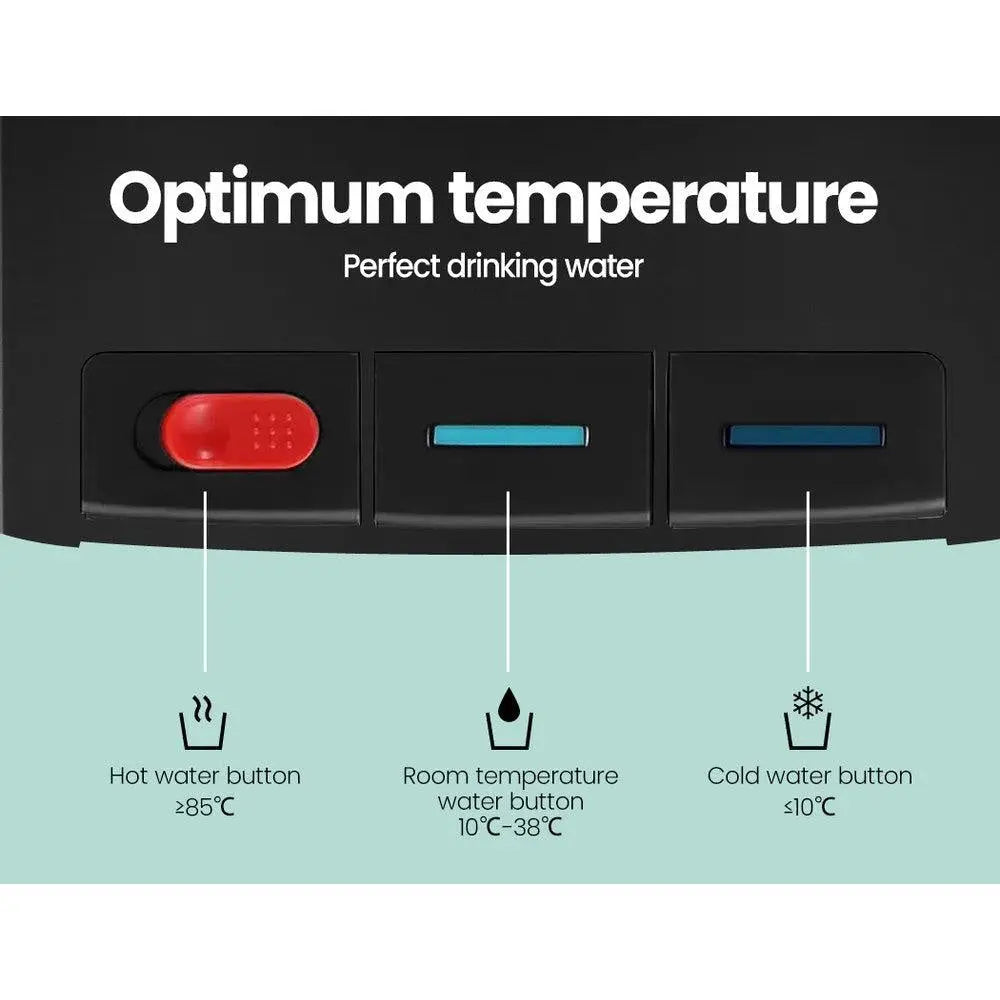 Comfee Water Dispenser Cooler Hot Cold Taps Purifier Stand 20L Cabinet Black Deals499