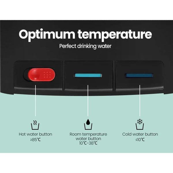 Comfee Water Dispenser Cooler Hot Cold Taps Purifier Stand 20L Cabinet Black Deals499