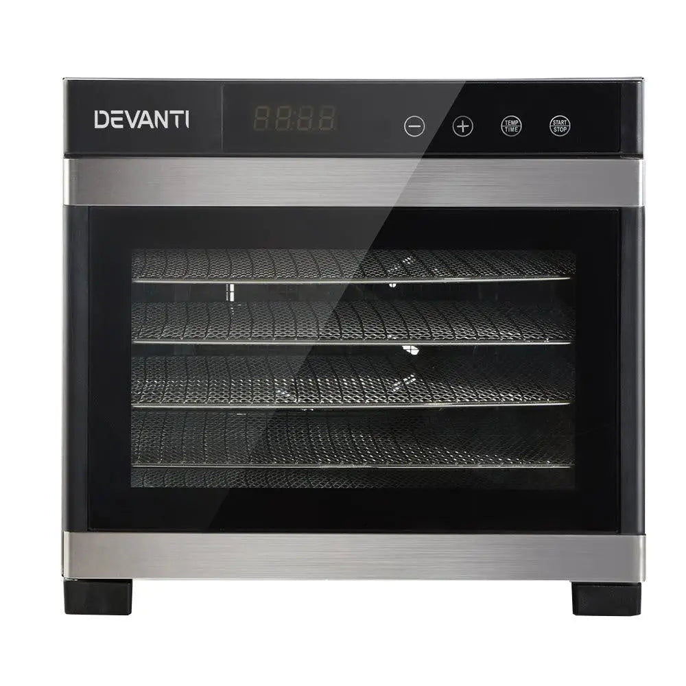 DEVANTi 6 Trays Commercial Food Dehydrator Stainless Steel Fruit Dryer Deals499