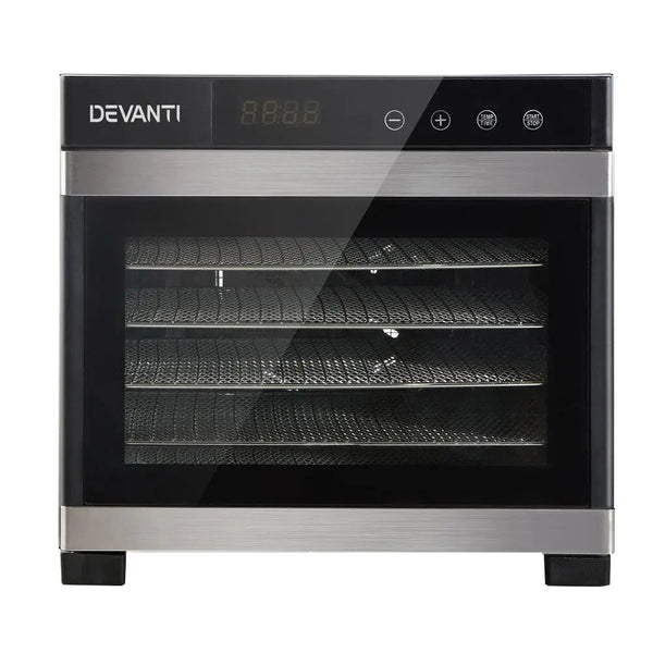 DEVANTi 6 Trays Commercial Food Dehydrator Stainless Steel Fruit Dryer Deals499