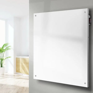 Devanti 450W Metal Wall Mount Panel Heater Infrared Slimline Portable Caravan White Deals499