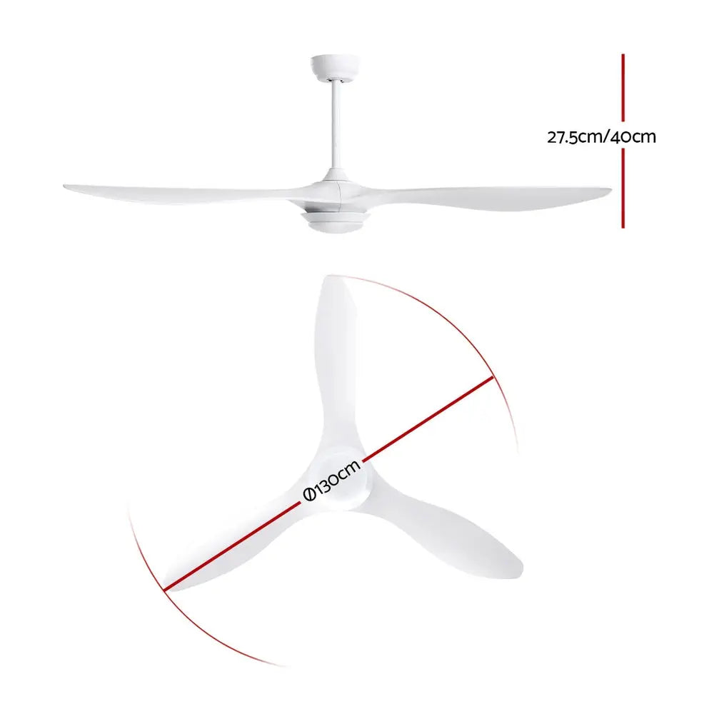 Devanti 52'' Ceiling Fan With Light Remote DC Motor 3 Blades 1300mm Deals499