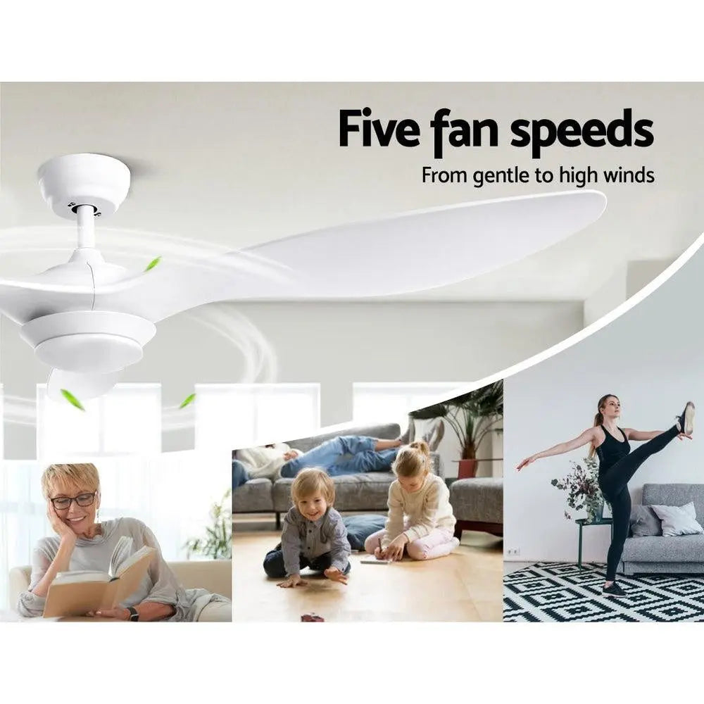 Devanti 52'' Ceiling Fan With Light Remote DC Motor 3 Blades 1300mm Deals499