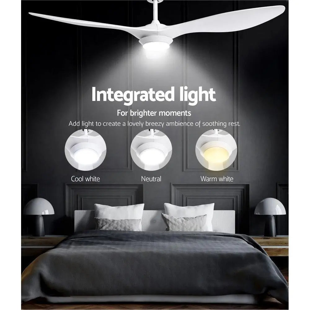 Devanti 52'' Ceiling Fan With Light Remote DC Motor 3 Blades 1300mm Deals499