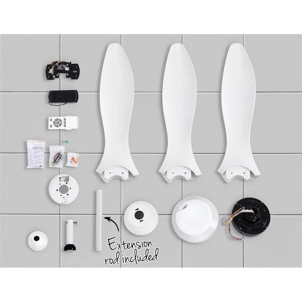 Devanti 52'' Ceiling Fan With Light Remote DC Motor 3 Blades 1300mm Deals499