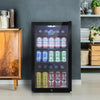 Devanti 98L Bar Fridge Glass Door Mini Freezer Fridges Countertop Beverage Commercial Deals499