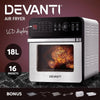 Devanti Air Fryer 18L Fryers Oil Free Oven Airfryer Kitchen Cooker Accessories Deals499