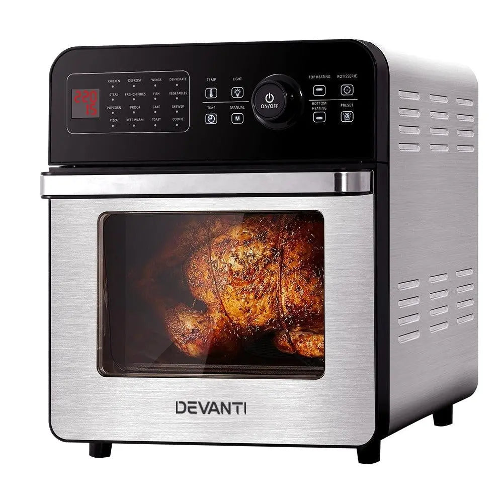 Devanti Air Fryer 18L Fryers Oil Free Oven Airfryer Kitchen Cooker Accessories Deals499