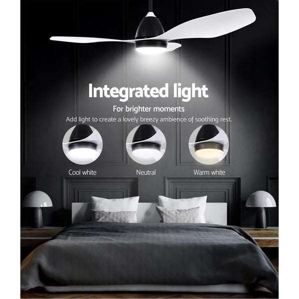 Devanti Ceiling Fan Light Remote Control Ceiling Fans White 48'' 3 Blades Deals499