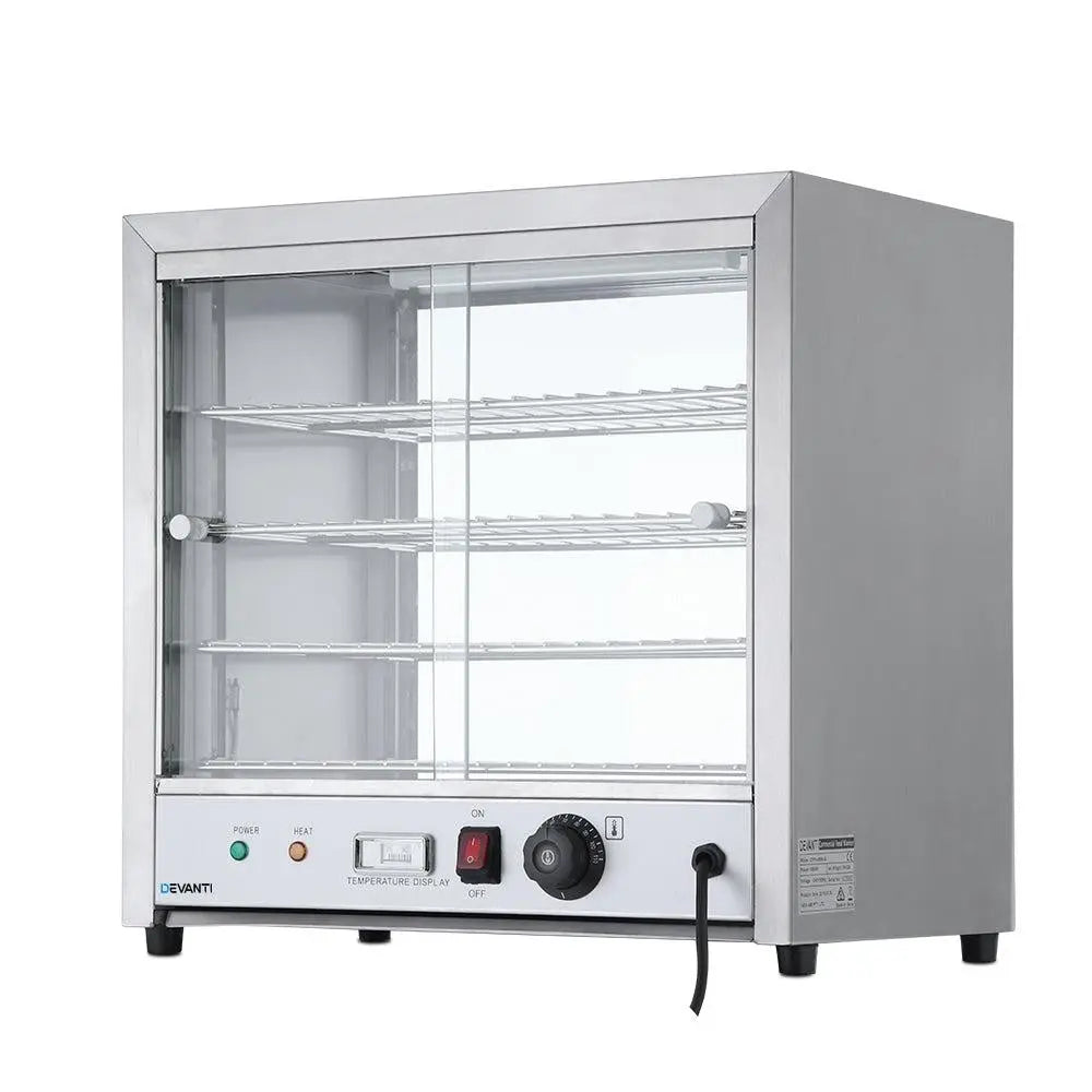 Devanti Commercial Food Warmer Pie Hot Display Showcase Cabinet Stainless Steel Deals499