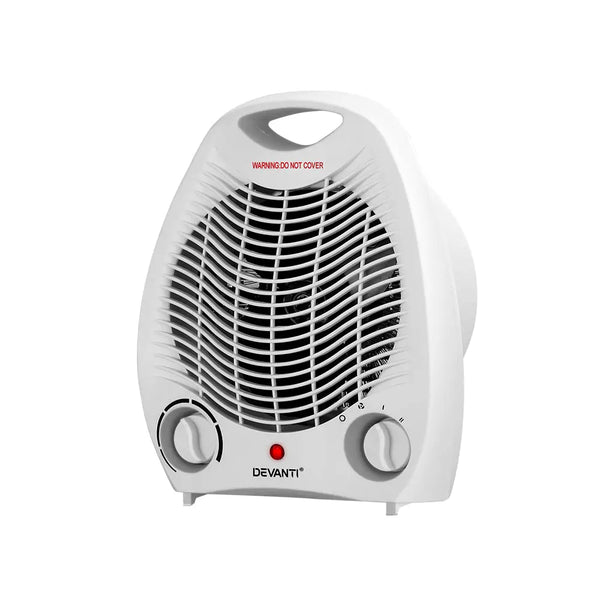 Devanti Electric Fan Heater Portable Room Office Heaters Hot Cool Wind 2000W Deals499