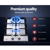 Devanti Gas Cooktop 30cm Gas Stove Cooker 2 Burner Cook Top Konbs NG LPG Steel Deals499