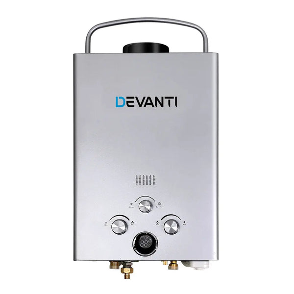 Devanti Outdoor Portable Gas Water Heater 8LPM Camping Shower Silver Deals499