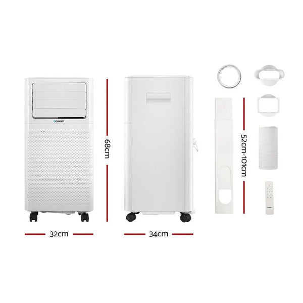 Devanti Portable Air Conditioner Cooling Mobile Fan Cooler Dehumidifier White 2000W Deals499
