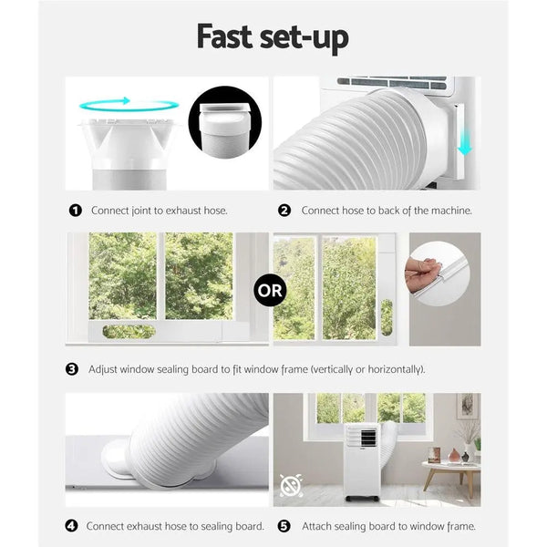 Devanti Portable Air Conditioner Cooling Mobile Fan Cooler Dehumidifier White 2000W Deals499