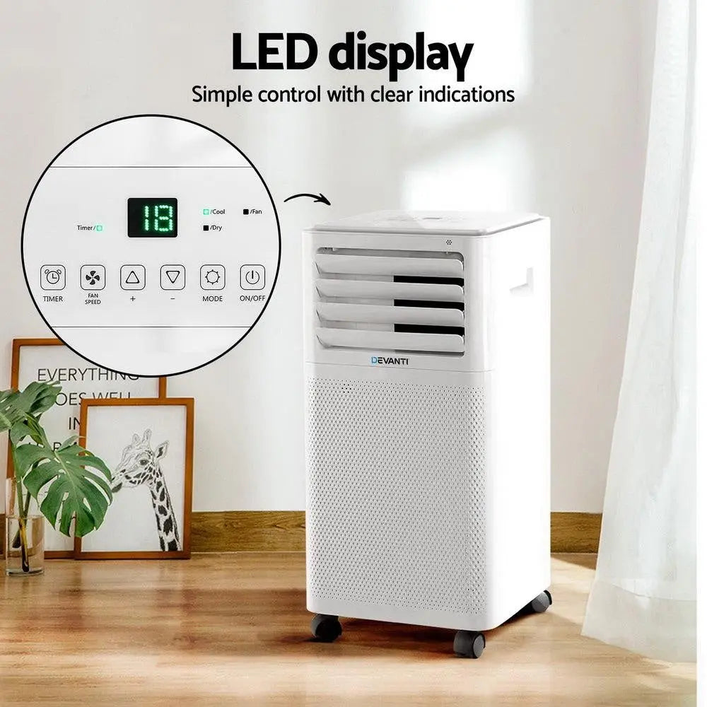 Devanti Portable Air Conditioner Window Kit Cooling Mobile Fan 9000BTU 2500W Deals499