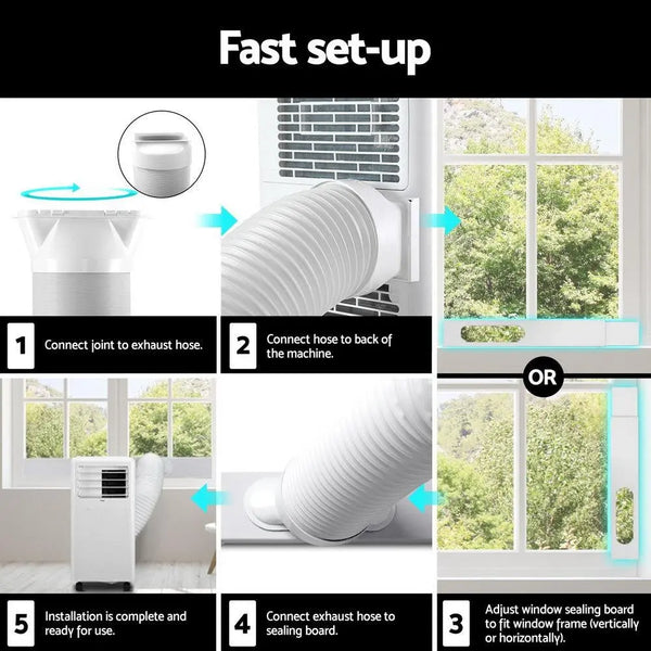 Devanti Portable Air Conditioner Window Kit Cooling Mobile Fan 9000BTU 2500W Deals499